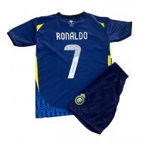 Stroje piłkarskie Al-Nassr Cristiano Ronaldo #7 Koszulka Wyjazdowej dla dzieci 2024-25 Krótki Rękaw (+ szorty)